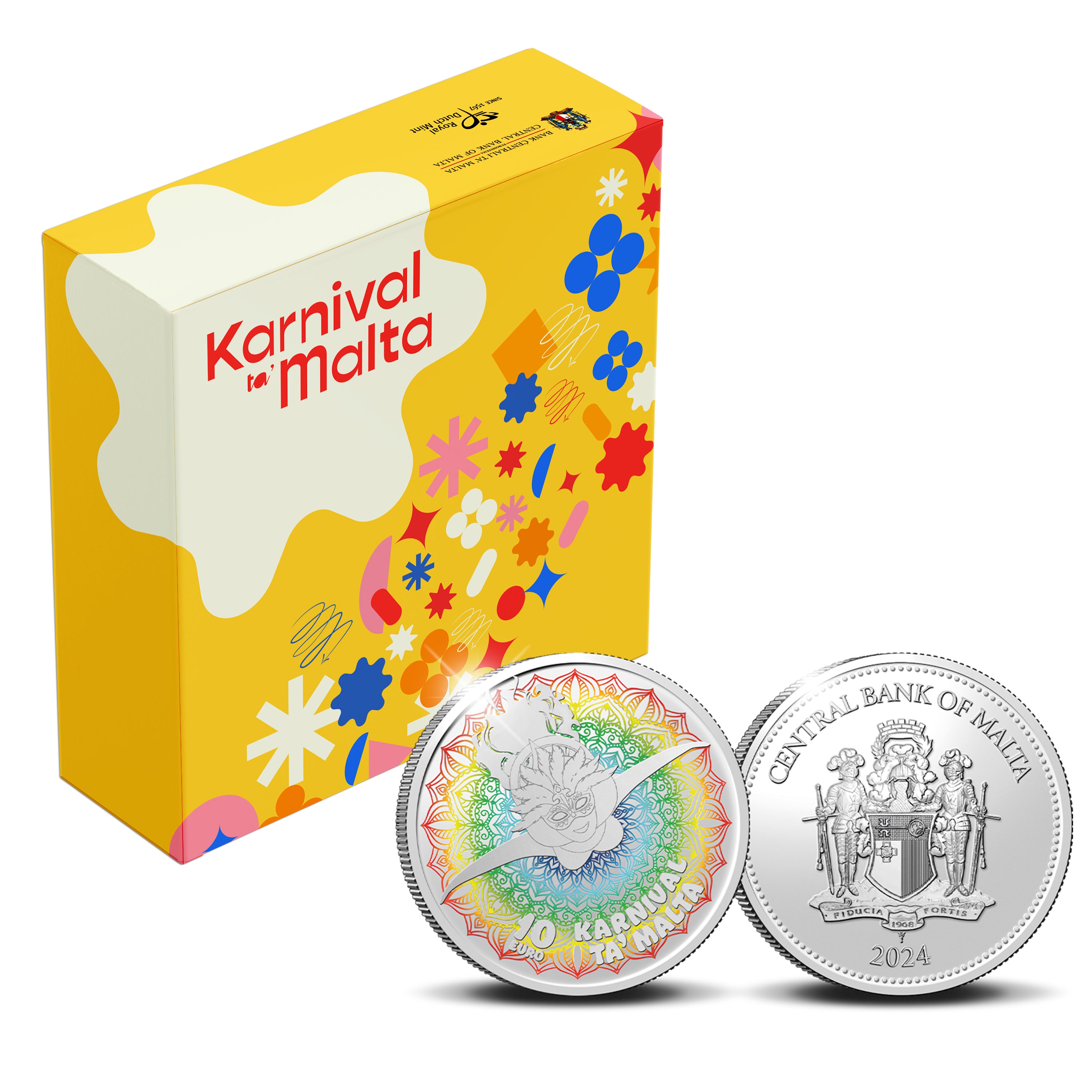 Karnival ta' Malta Silver Proof 10 Euro 2024 Malta Coin Centre